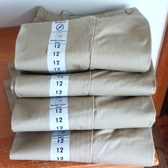 French Toast Wrinkle No More Double Knee Pants (Box 3) - Picture 2 of 4